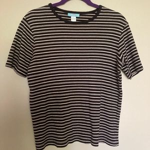 Black and White striped tee